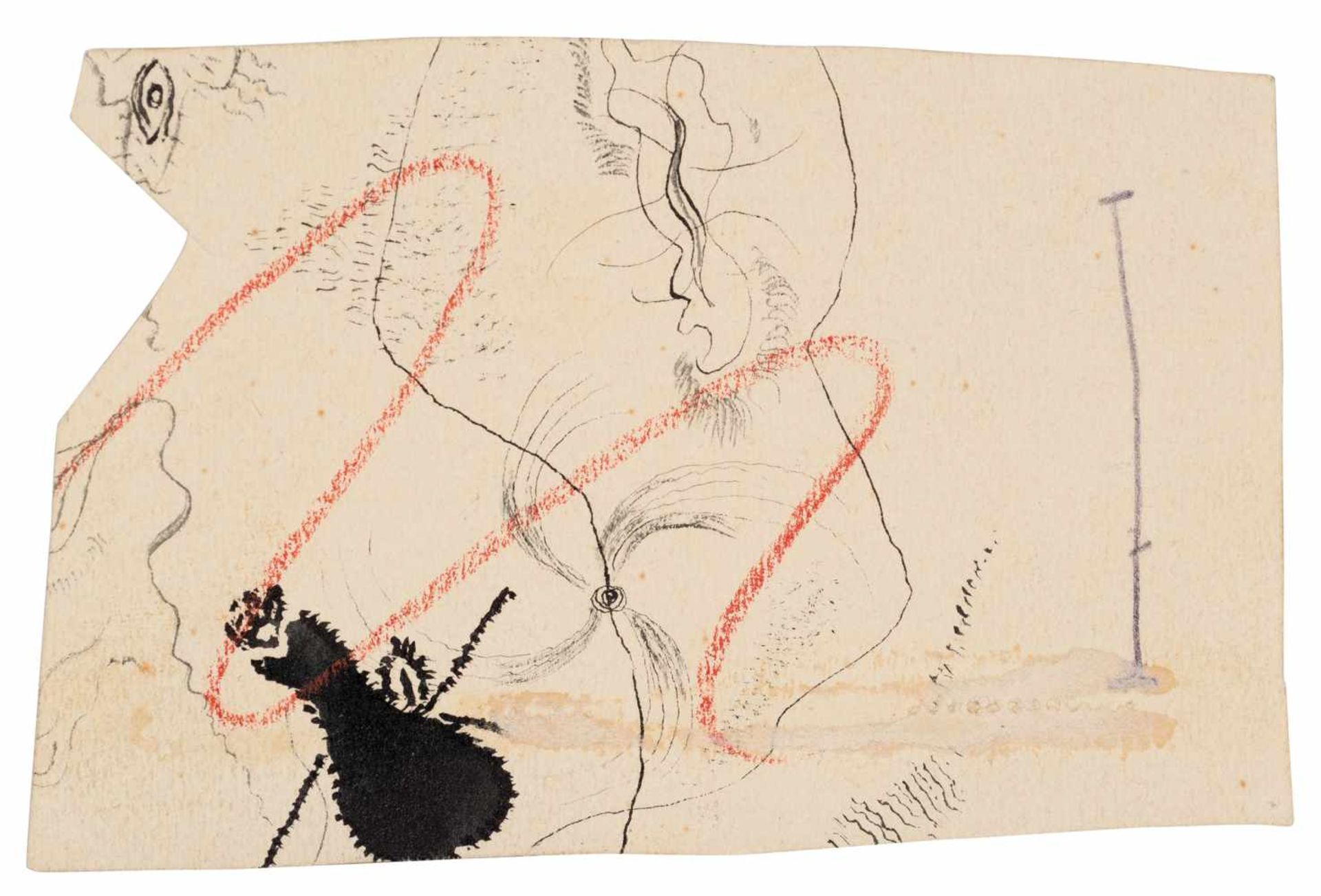 Salvador Dalí (Figueres, 1904 - 1989) Ink drawing on paper. Signed and dated in 1927. This is a - Bild 4 aus 4