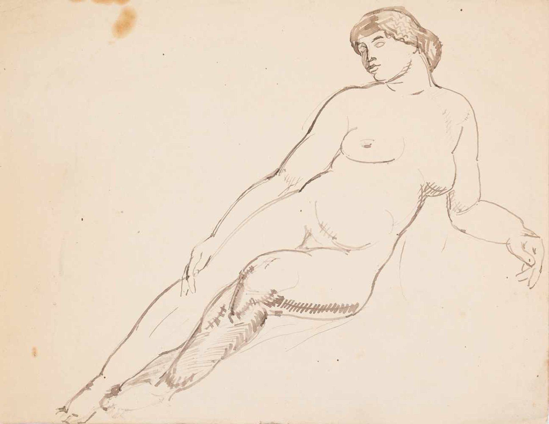 Celso Lagar (Ciudad Rodrigo, 1891 - Seville, 1966) "Female nude" Ink and opaque watercolour - Bild 2 aus 2