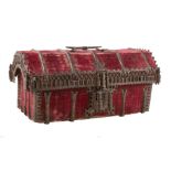 Wrought iron and velvet box with a wooden base. Gothic. 15th century. The [...]