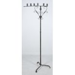 Wrought iron stand for six candles. Gothic. 15th century. Unusual shaft that [...]