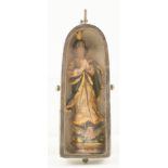 Silver reliquary. Mexico. 17th century. There is a carved and polychromed wooden [...]