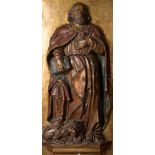 Saint Mark. Carved, gilded and polychromed relief. Castilian School. Baroque. Early 17th century.