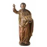 Saint Peter Carved, gilded, stewed and polychromed sculpture. Castilian School. Renaissance. Late