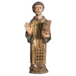 "Saint Lawrence" - Carved, gilded and polychromed wooden sculpture. - Gothic. Late [...]