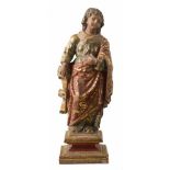 Saint Catherine Carved, gilded, stewed and polychromed sculpture. Baroque. 17th century. A part of