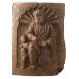 Saint John the Evangelist Carved wooden relief. Renaissance. Mid 16th century.39 x 29 cm.
