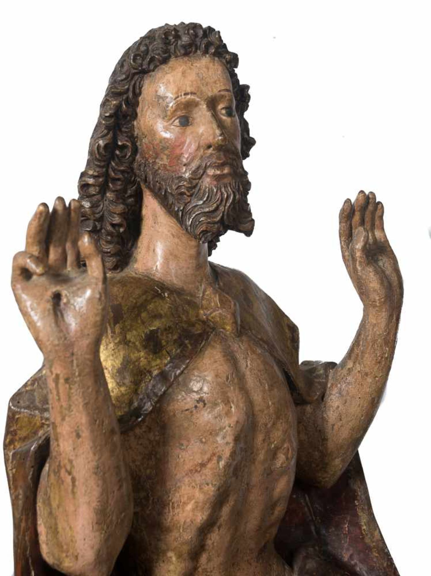 The Resurrection of Christ. Carved, gilded and polychromed wooden sculpture. Southern Germany. - Bild 5 aus 7