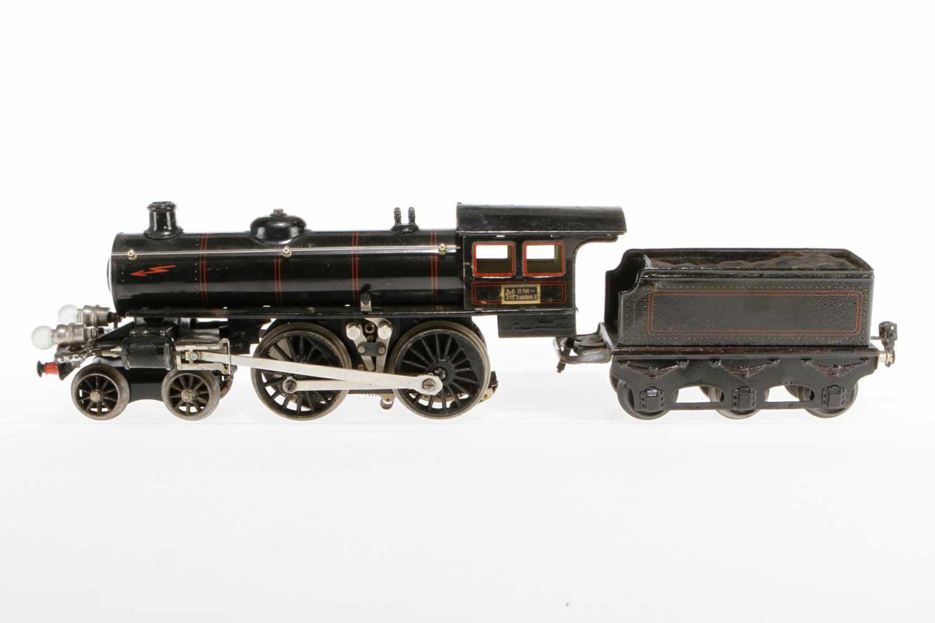 Märklin 2-B Dampflok E 13041, S 1, elektr., schwarz, mit Tender und 2 el. bel. Stirnlampen,