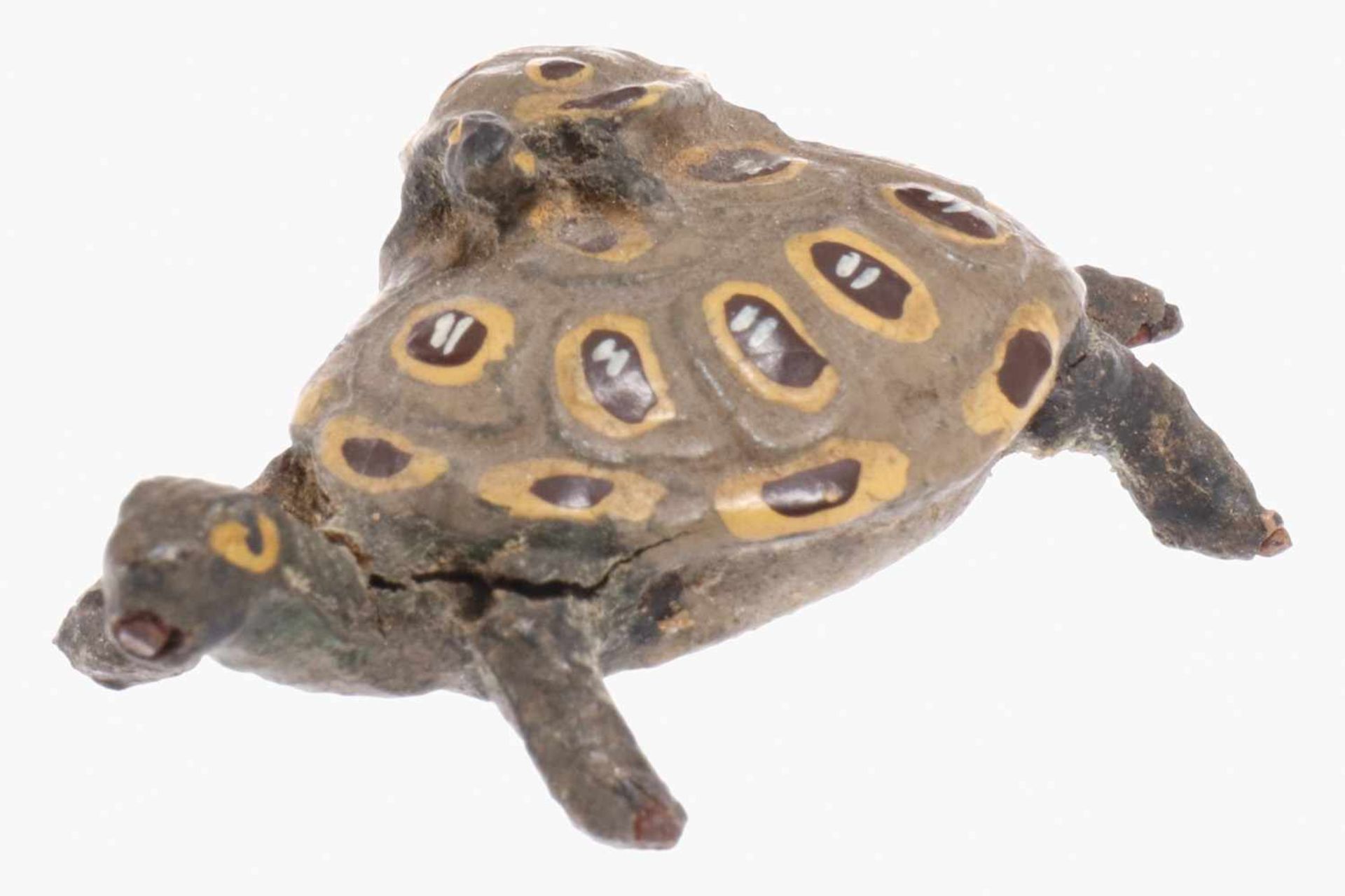 Elastolin Schildkröte mit kleiner Schildkröte, kleiner Riss am Hals, L 5, Z 2