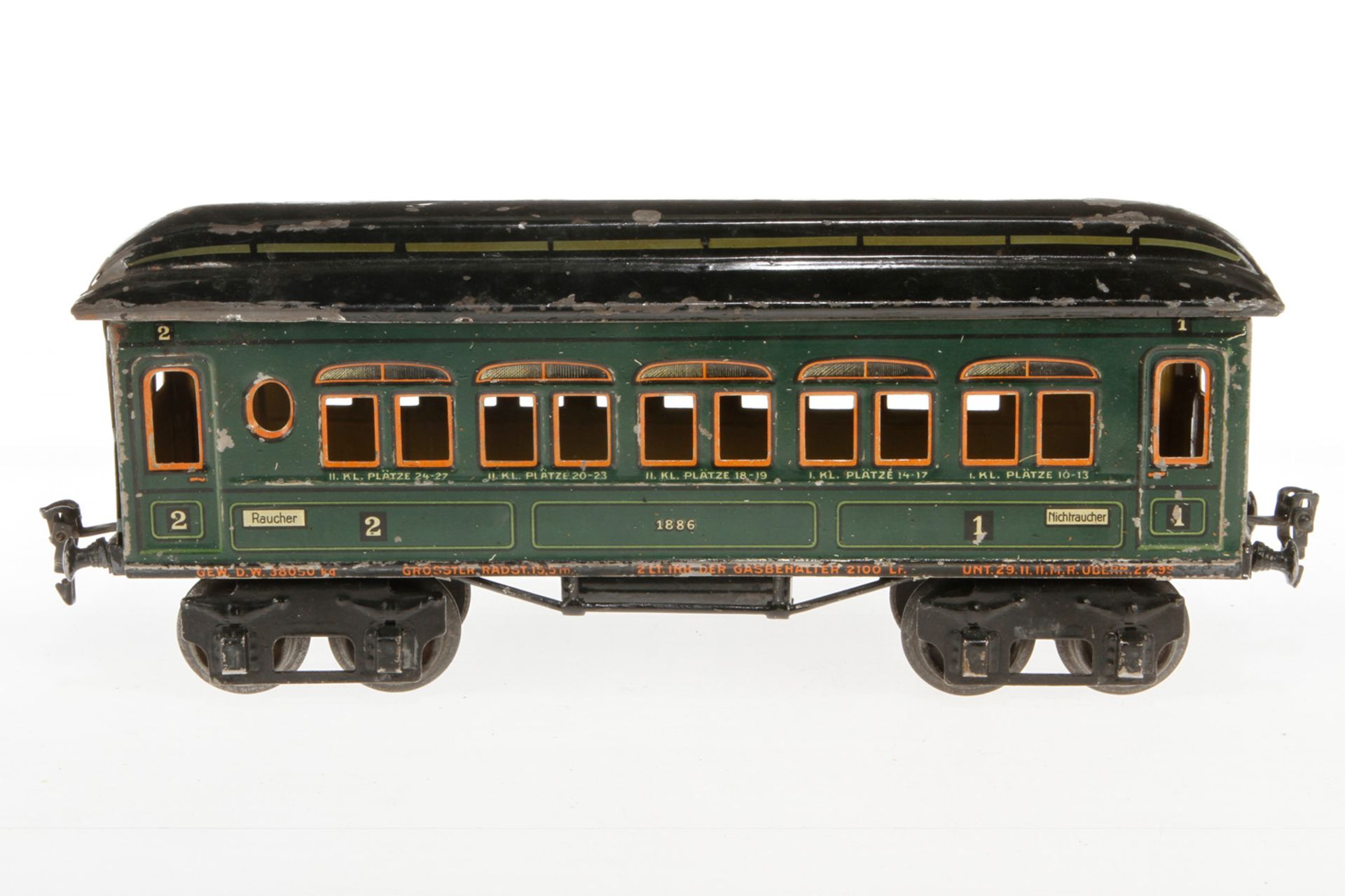 Märklin Personenwagen 1886, S 1, CL, LS, L 32,5, bespielt