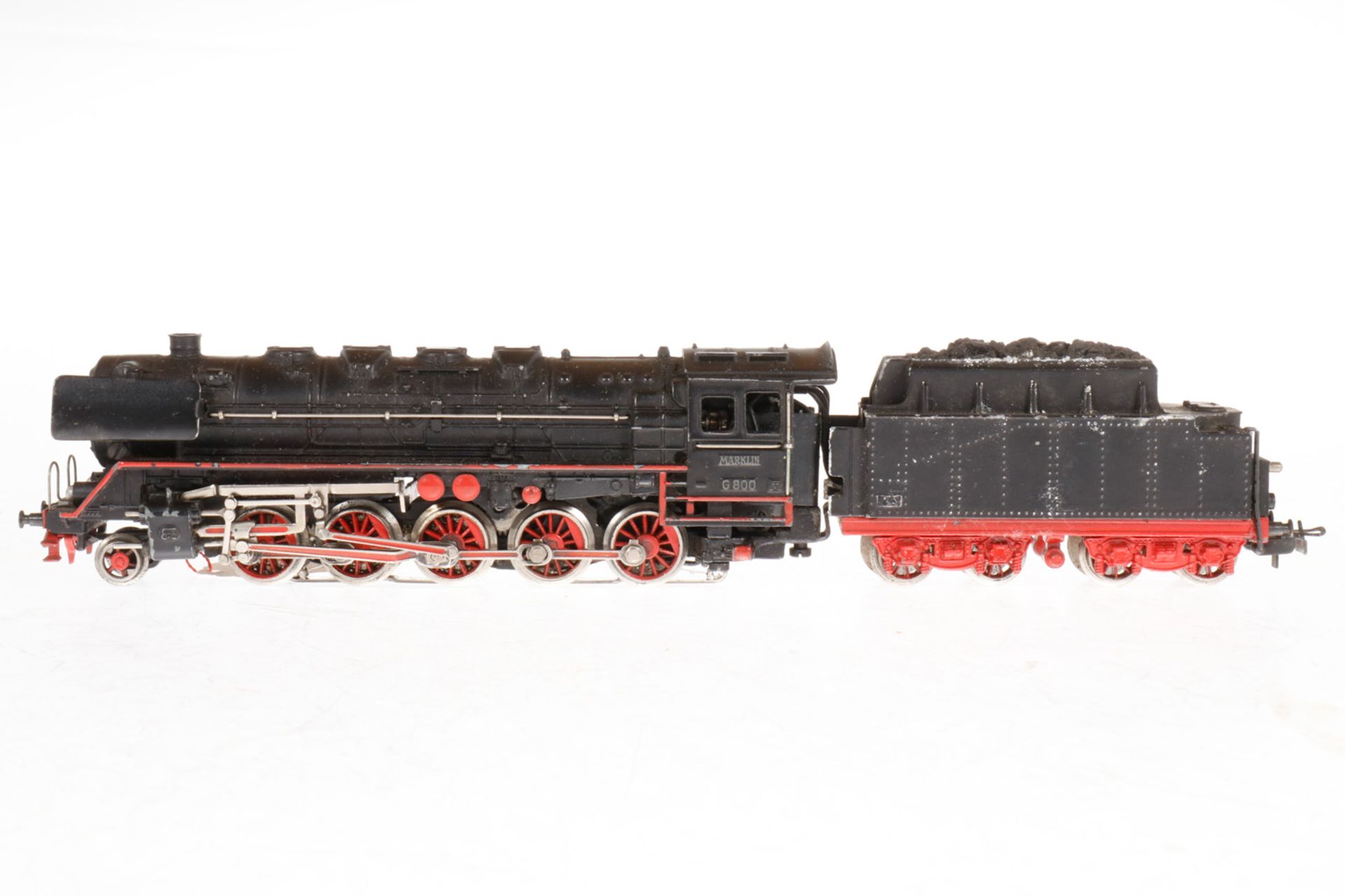 Märklin 1-E Schlepptenderlok "44 066" G 800, S H0, Guss, schwarz, Alterungs- und Gebrauchsspuren,