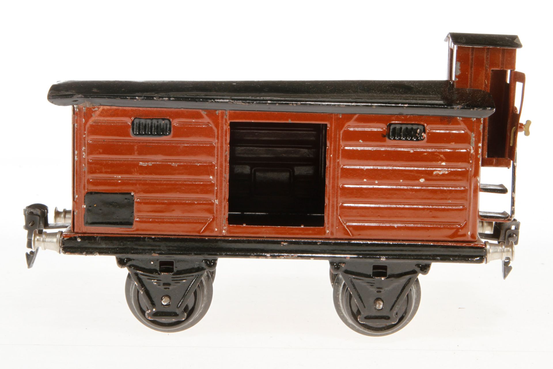 Märklin gedeckter Güterwagen, S 1, HL, mit BRHh und 1 TÖ, LS, L 19,5, bespielt