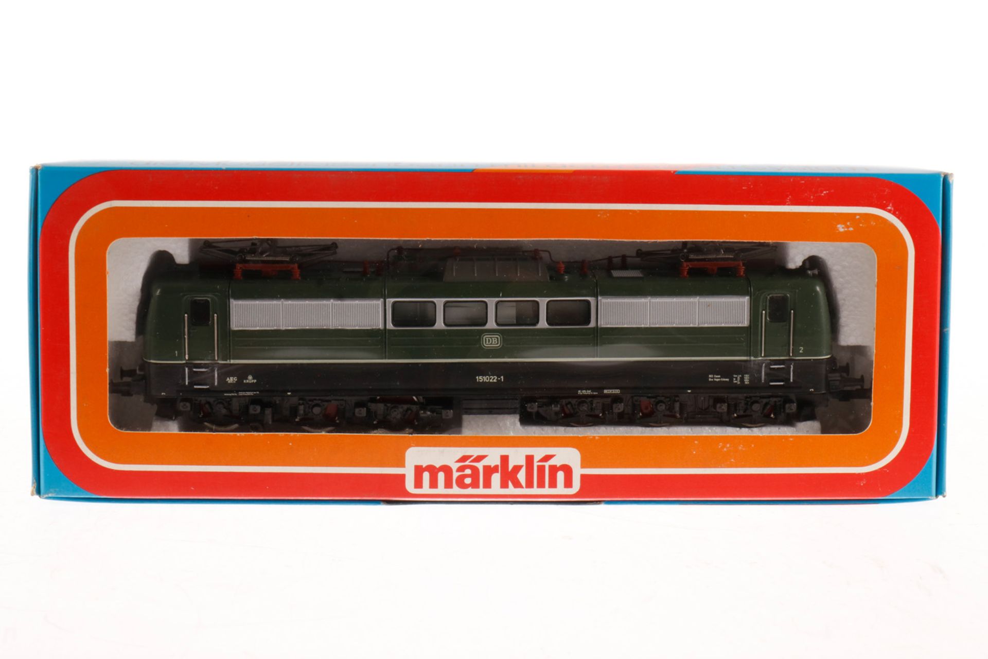 Märklin E-Lok "151 022-1" 3057, S H0, grün/schwarz, Alterungsspuren, OK, Z 1-2