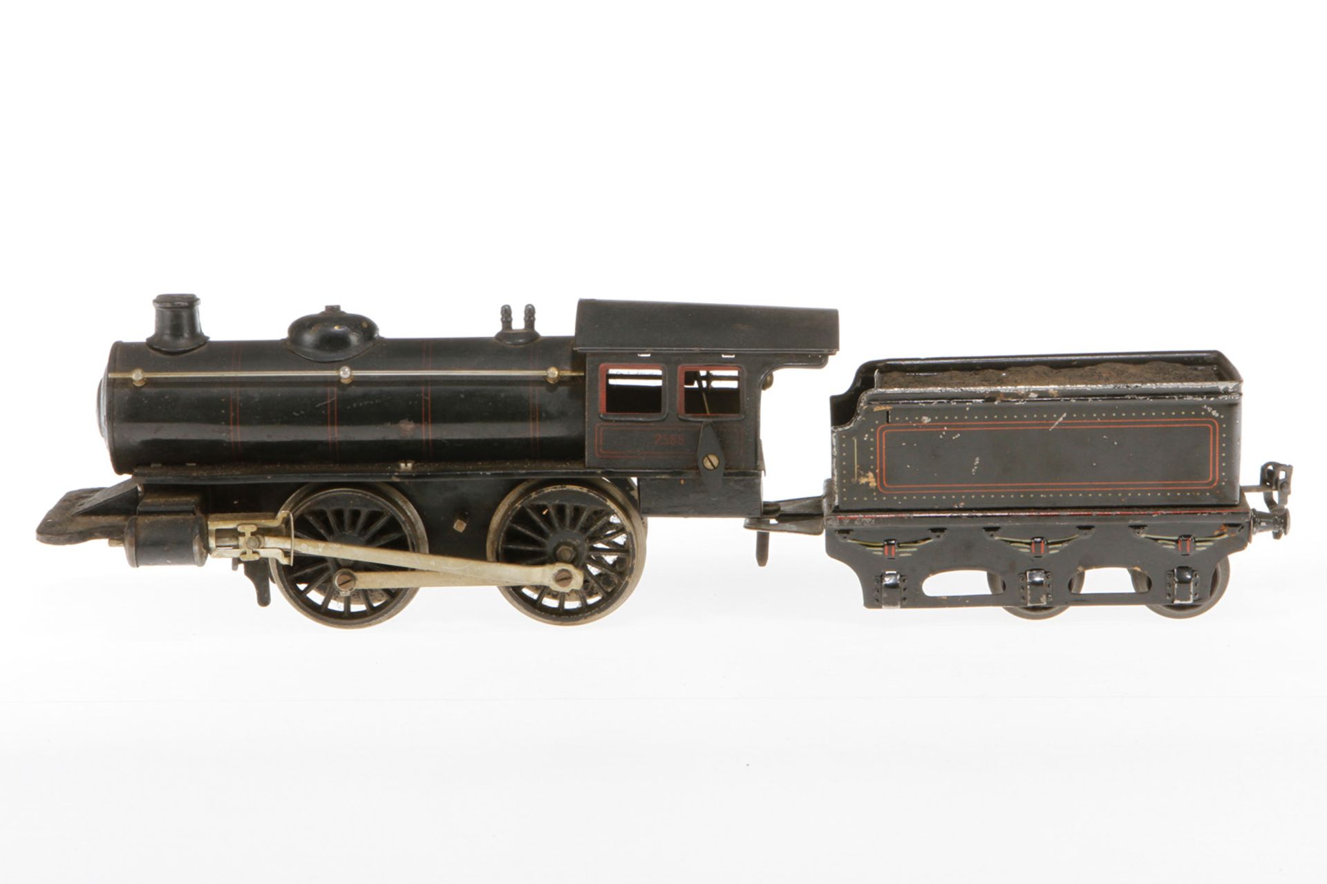 Märklin B-Dampflok 2588, S 1, Uhrwerk hakt, mit Tender, NV, bespielt