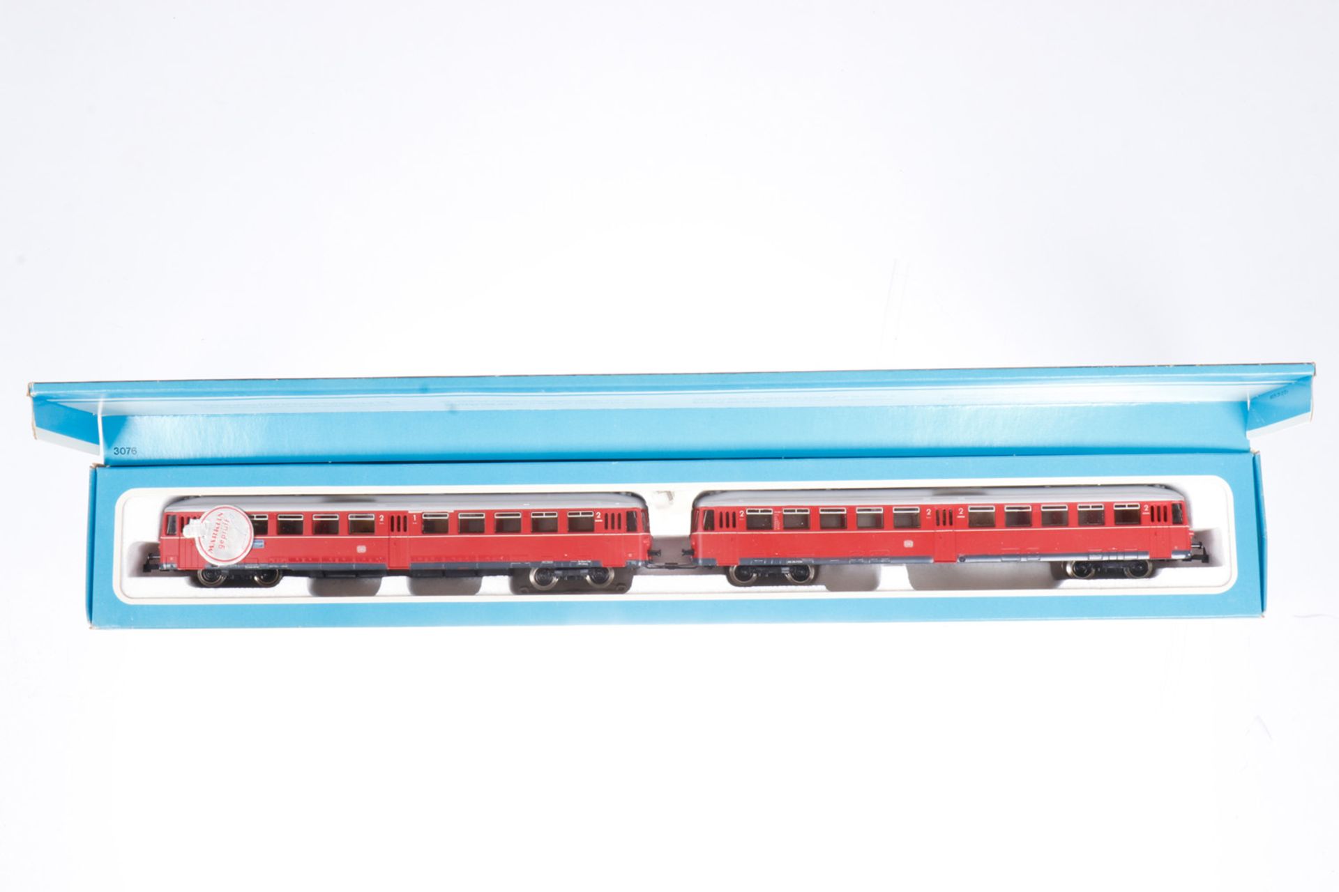 Märklin Triebwagen-Zug 3076, S H0, rot, Alterungsspuren, OK, Z 1-2