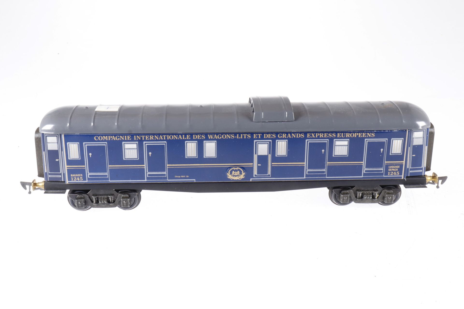 AS int. Gepäckwagen 1245, S 0, blau CL, LS und Alterungsspuren, L 37,5, sonst Z 2