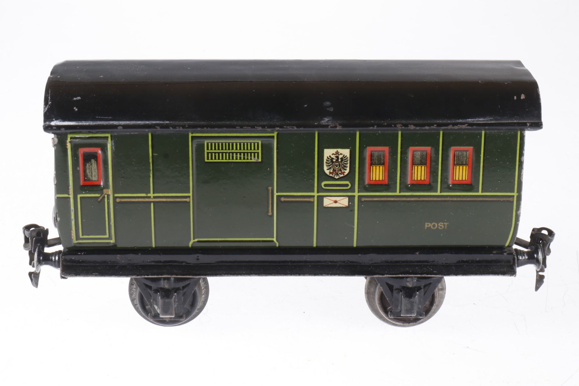 Märklin Post-/Gepäckwagen 1865, S 1, CL, LS und gealterter Lack, L 22, sonst Z 2