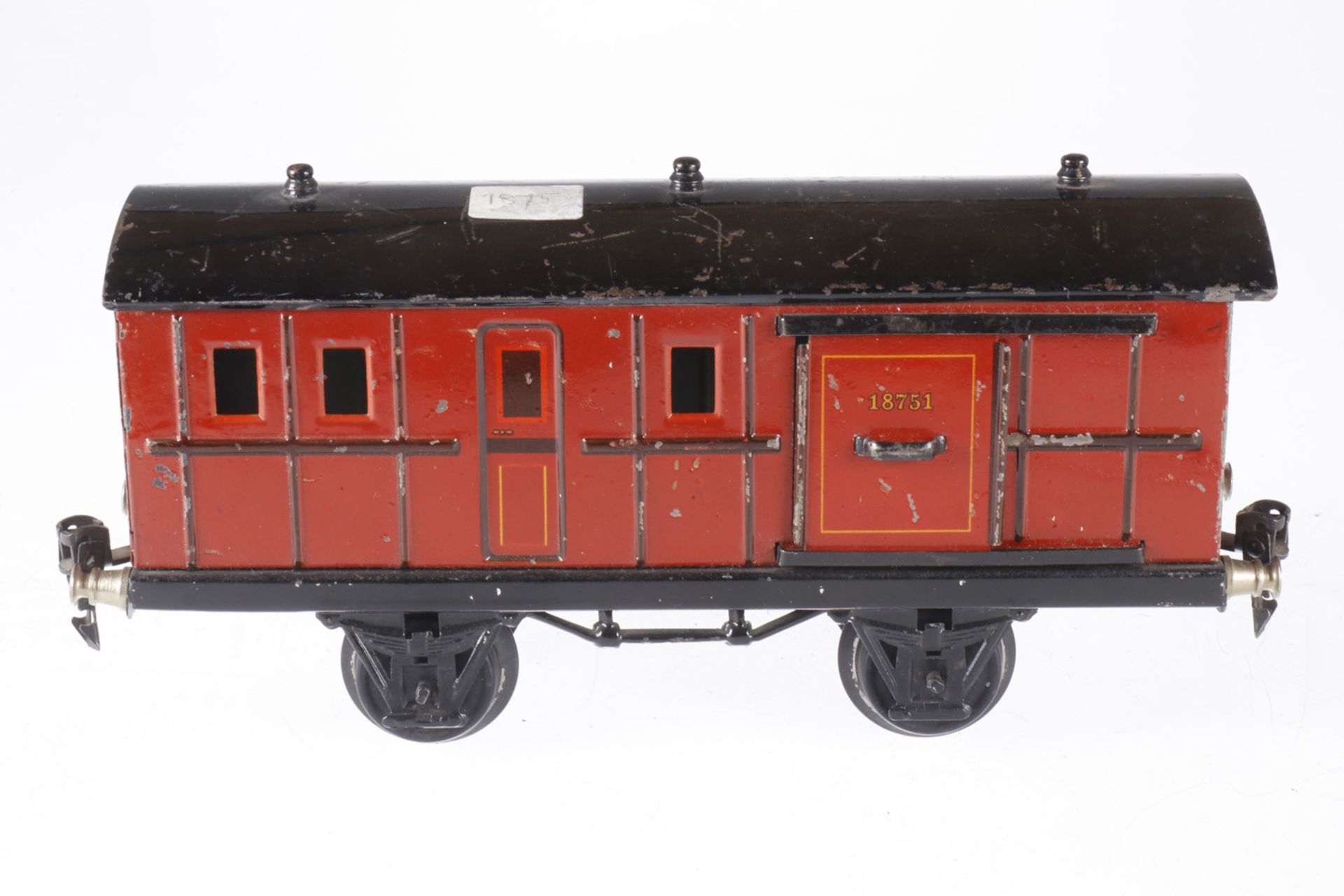 Märklin Gepäckwagen 1875, S 1, CL, mit 2 ST, Achslagerblenden fehlen, Achslager meist