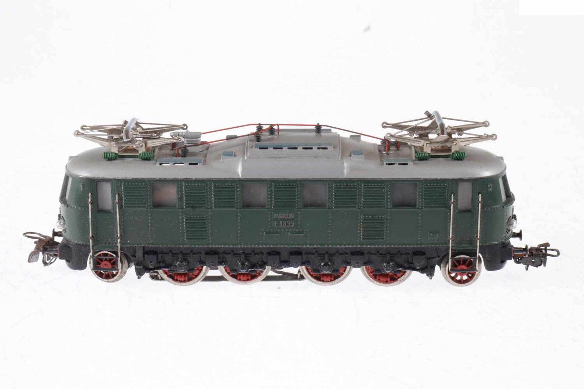 Märklin E-Lok "E 1835" 3024, S H0, Guss, grün, mit je 2 el. bel. Stirnlampen, OK, sonst noch Z 2