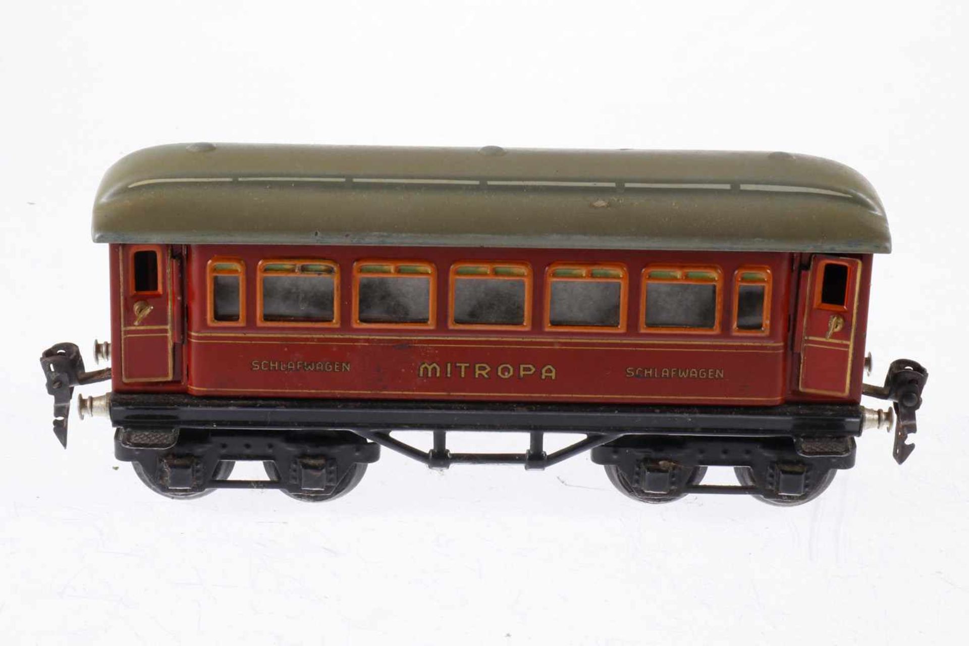 Märklin Mitropa Schlafwagen 1886, S 0, CL, LS/RS, gealterter Lack, L 21,5, Z 3