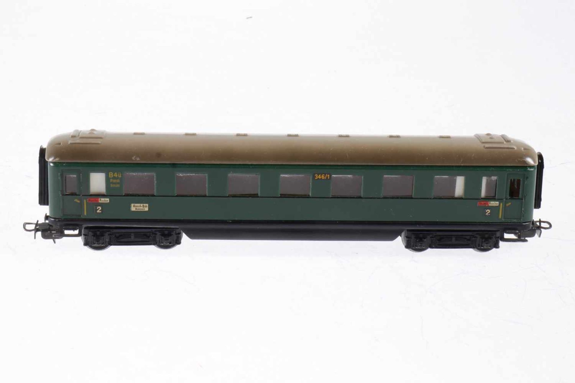 Märklin Personenwagen, S H0, Blech,grün, LS, L 20,5, Z 2