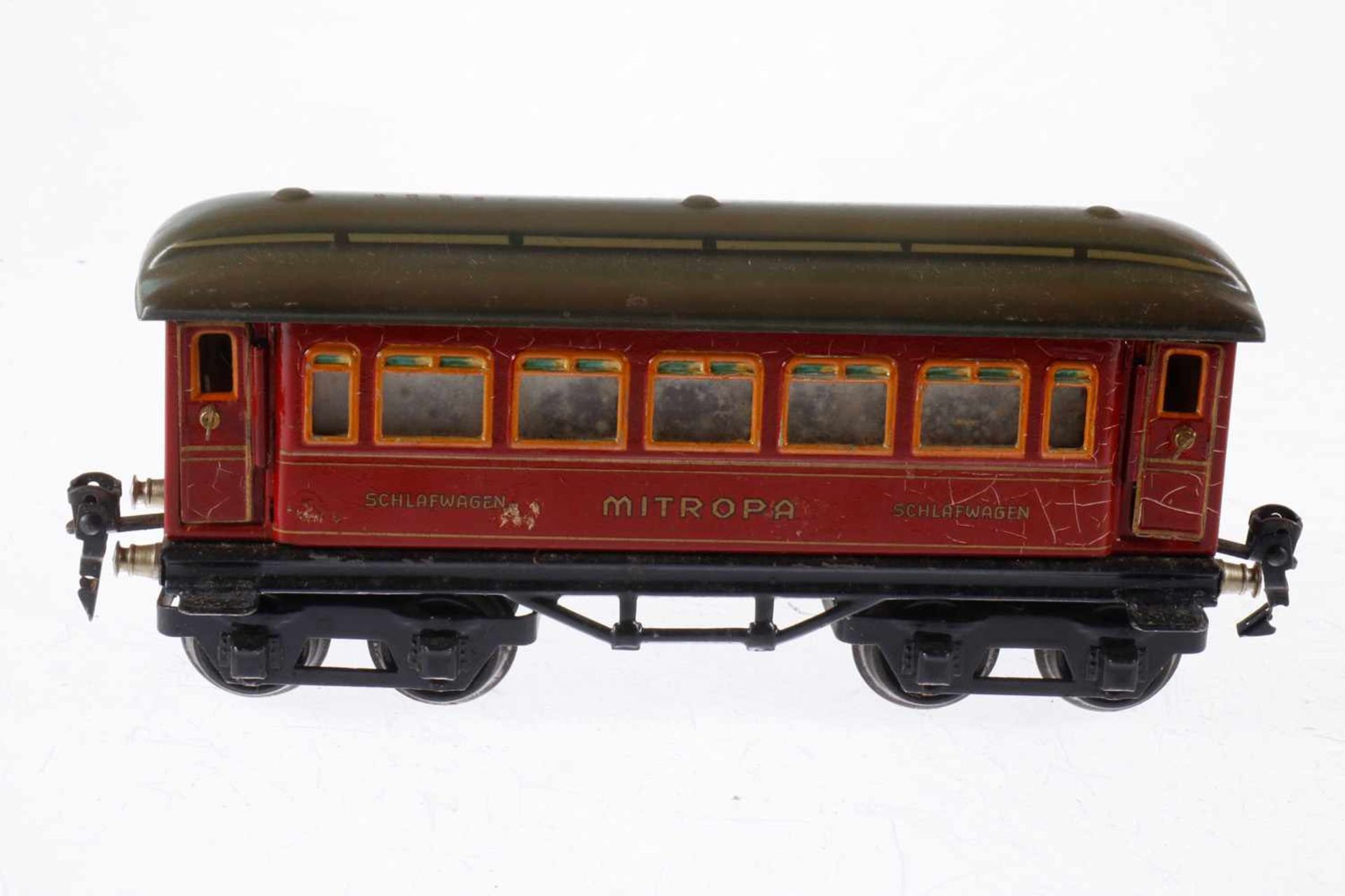 Märklin Mitropa Schlafwagen 1886, S 0, CL, LS und gealterter Lack, L 21,5, Z 3