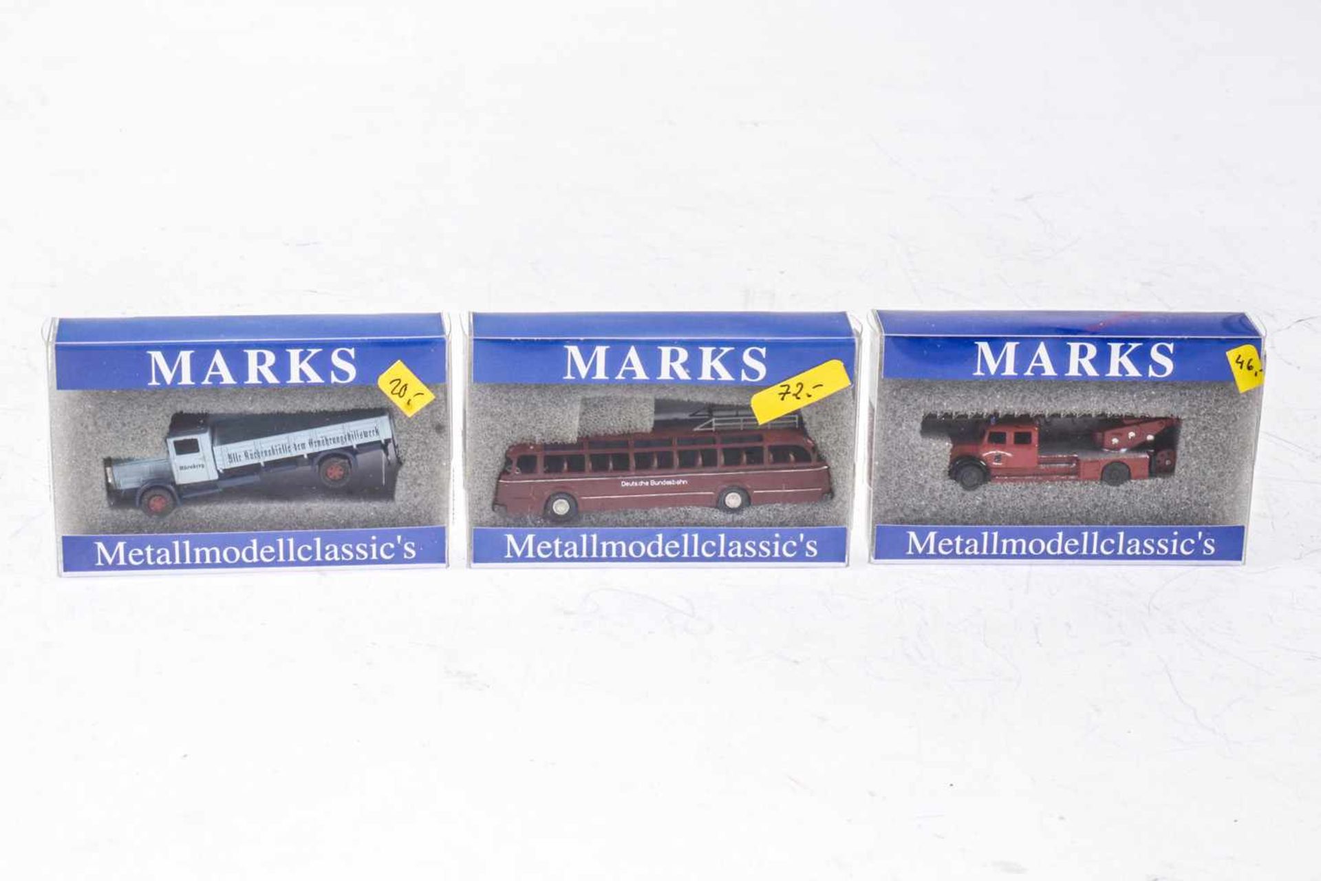 3 Marks Modelle 0902, 1701 und 7403, S N, OK, Z 1