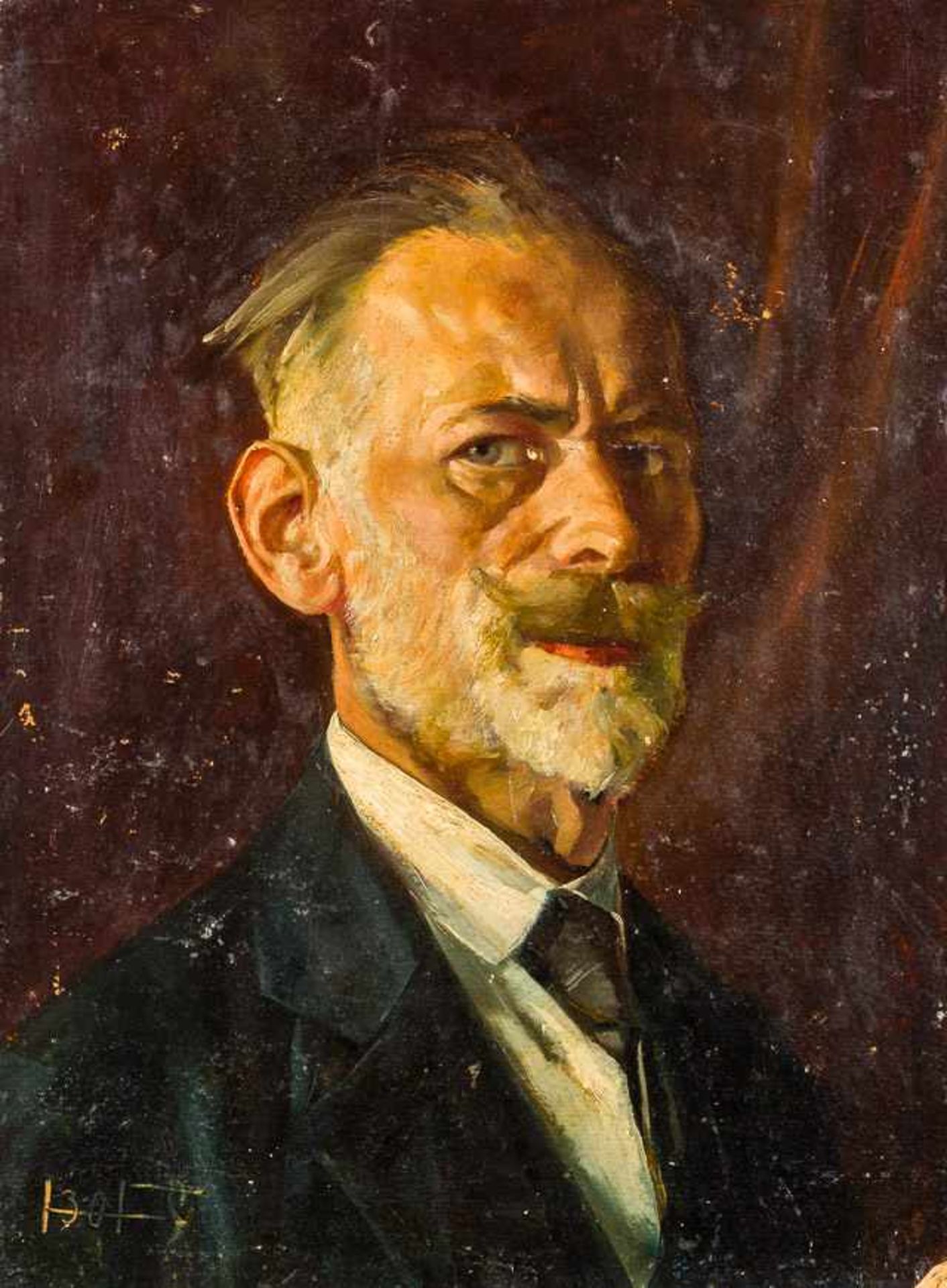 Friling, Hermann (Köln, Berlin 1867-1942) Selbstporträt. Brustbildnis. Malkarton. Monogr. u. dat. (