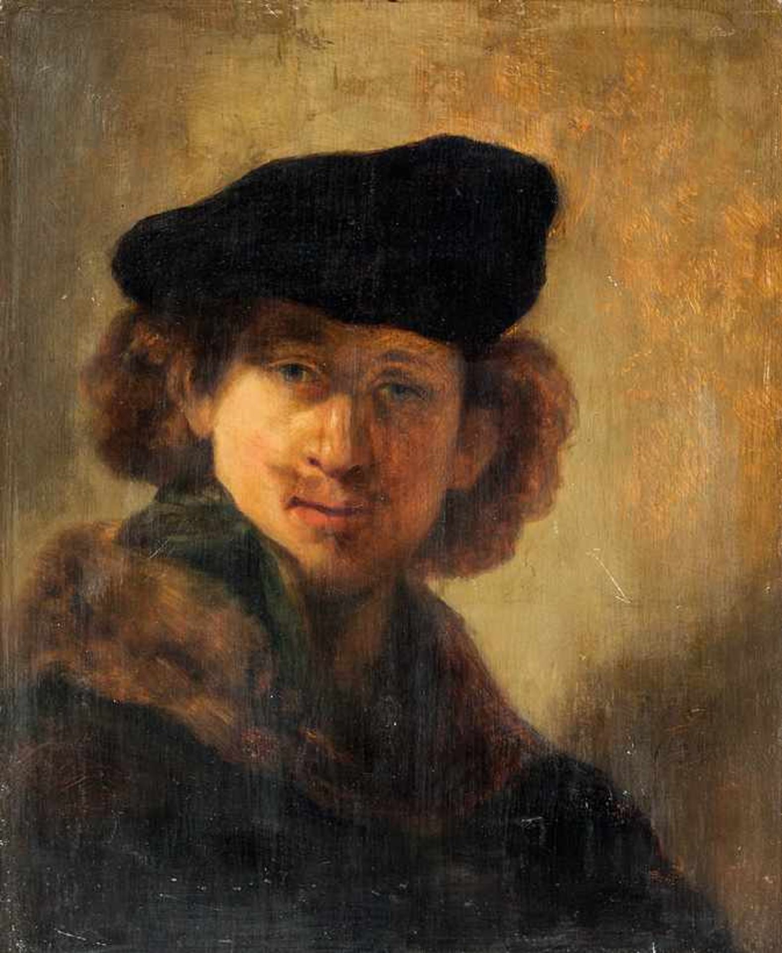 Rembrandt Van Rijn, Harmens (Leiden 1606 – Amsterdam 1669), nach Selbstporträt im Samtbarett, nach