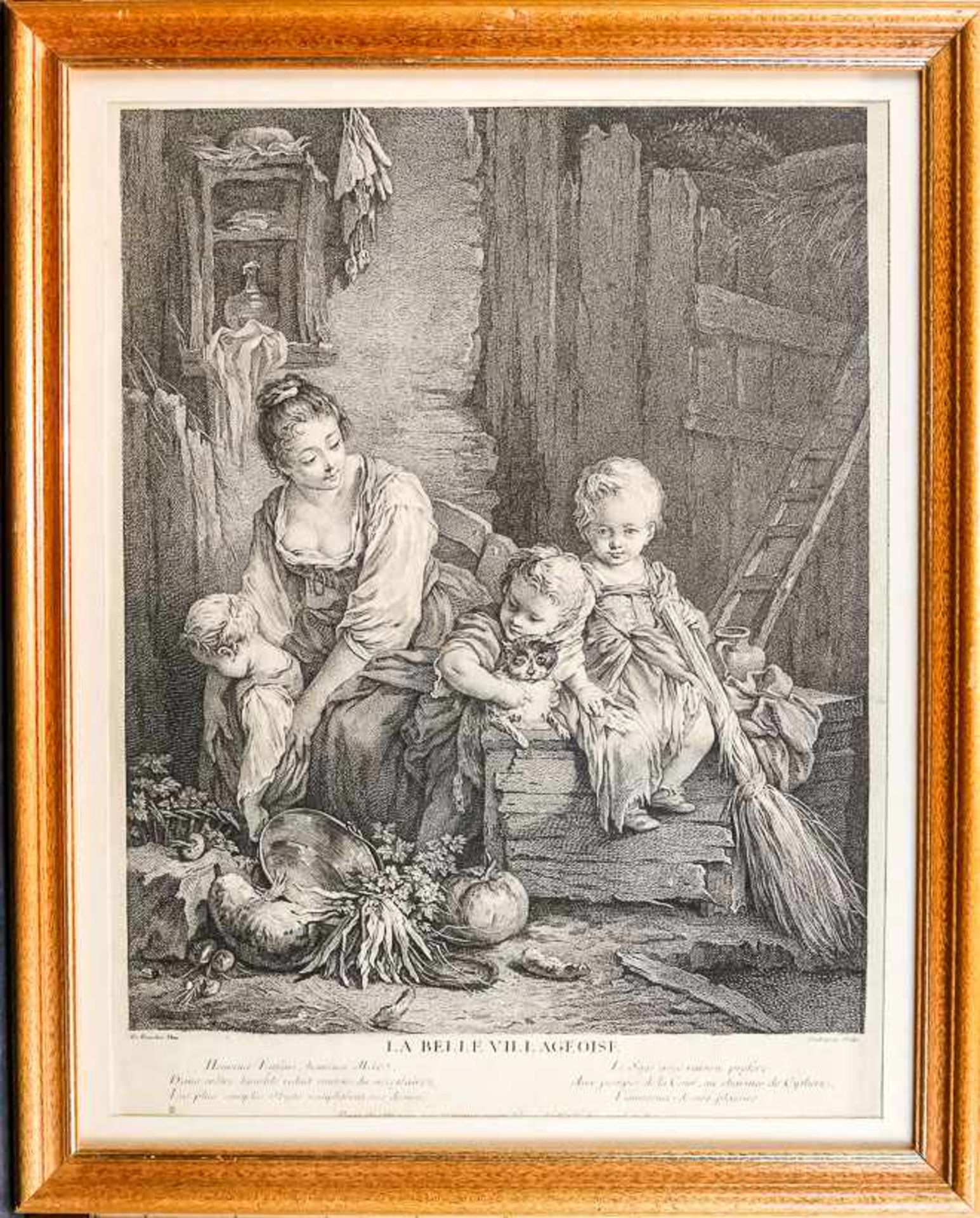 Soubeyran, Pierre (Genf 1709-1775) La Belle Villageoise, nach Francois Boucher. Radierung. A