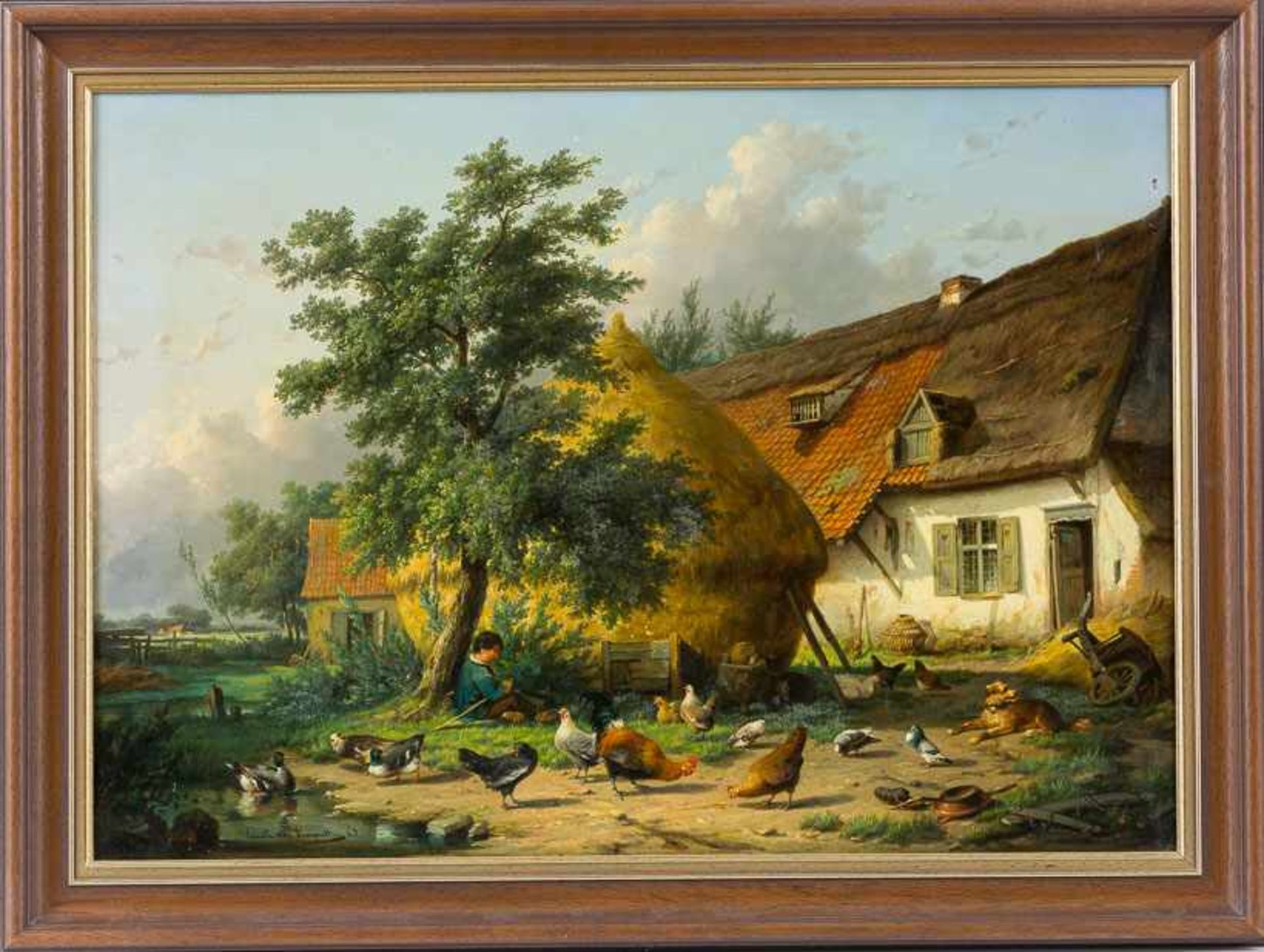 Leemputten, Corneille (Cornelis van; Werchter, Schaerbeck 1841-1902) Gutshof mit großem