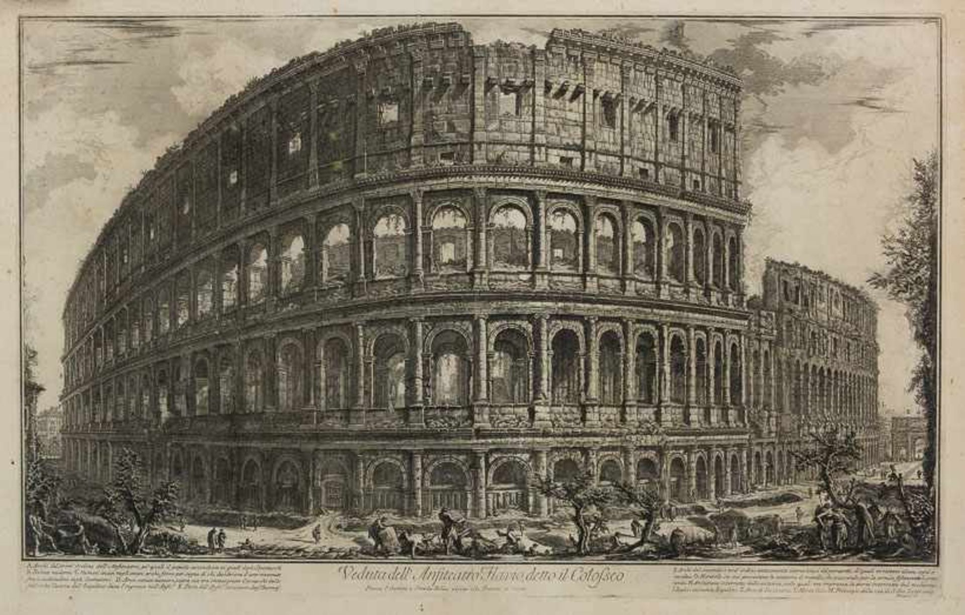 Piranesi, Giovanni Battista (Mogliano, Rom 1720-1778) Veduta Dell‘Anfiteatro Flavio, Detto Il
