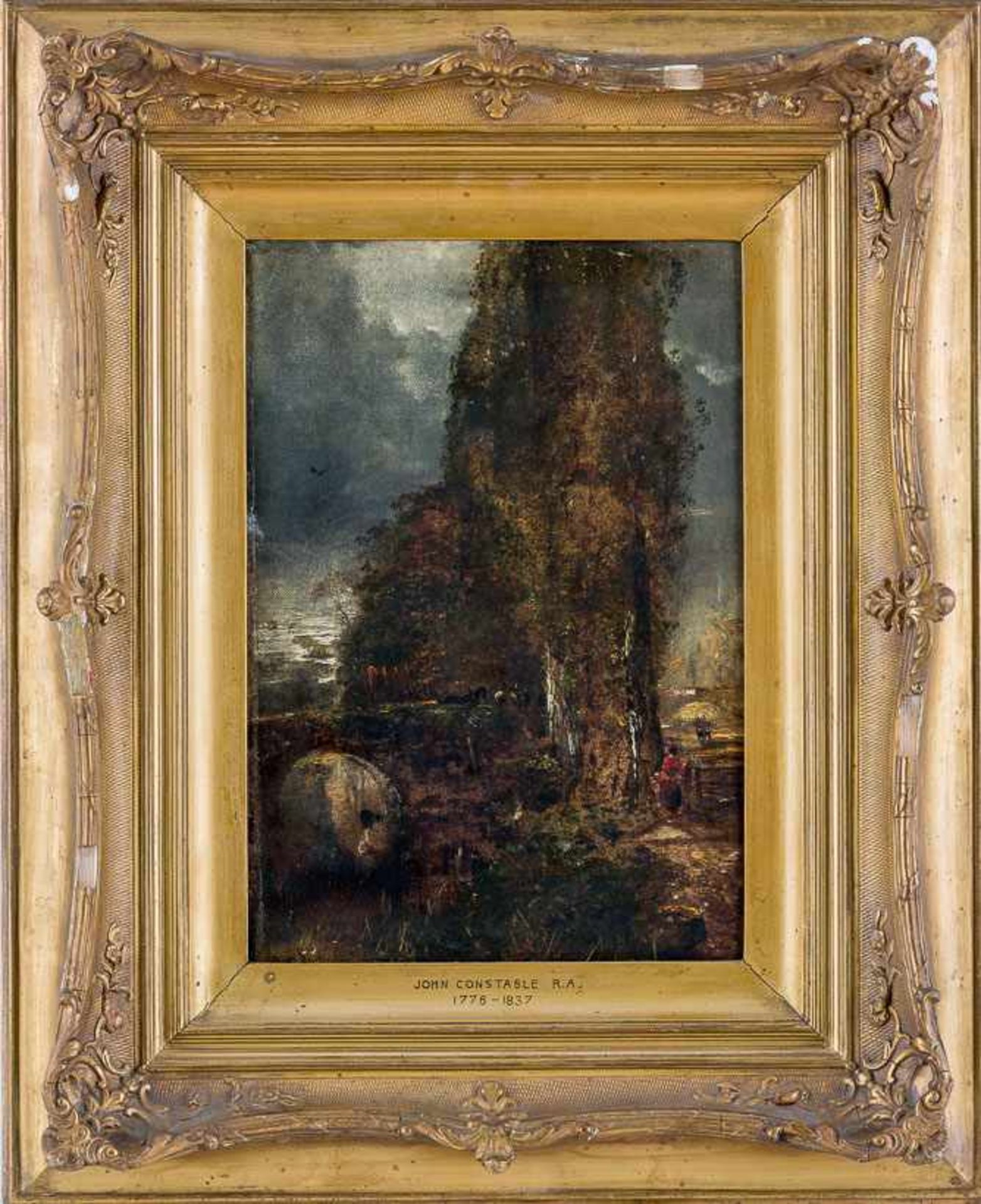 Englischer Maler (19. Jh., ehemals John Constable zugeschrieben) Hamsteadlandschaft bei aufziehendem