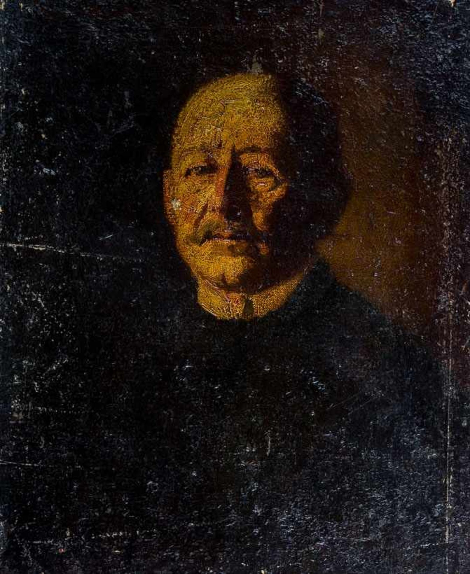 Agthe, Curt (Berlin 1862-1943) Männerporträt.Lwd. 67×54 cm. Rückseitig betitelt: Porträtstudie,