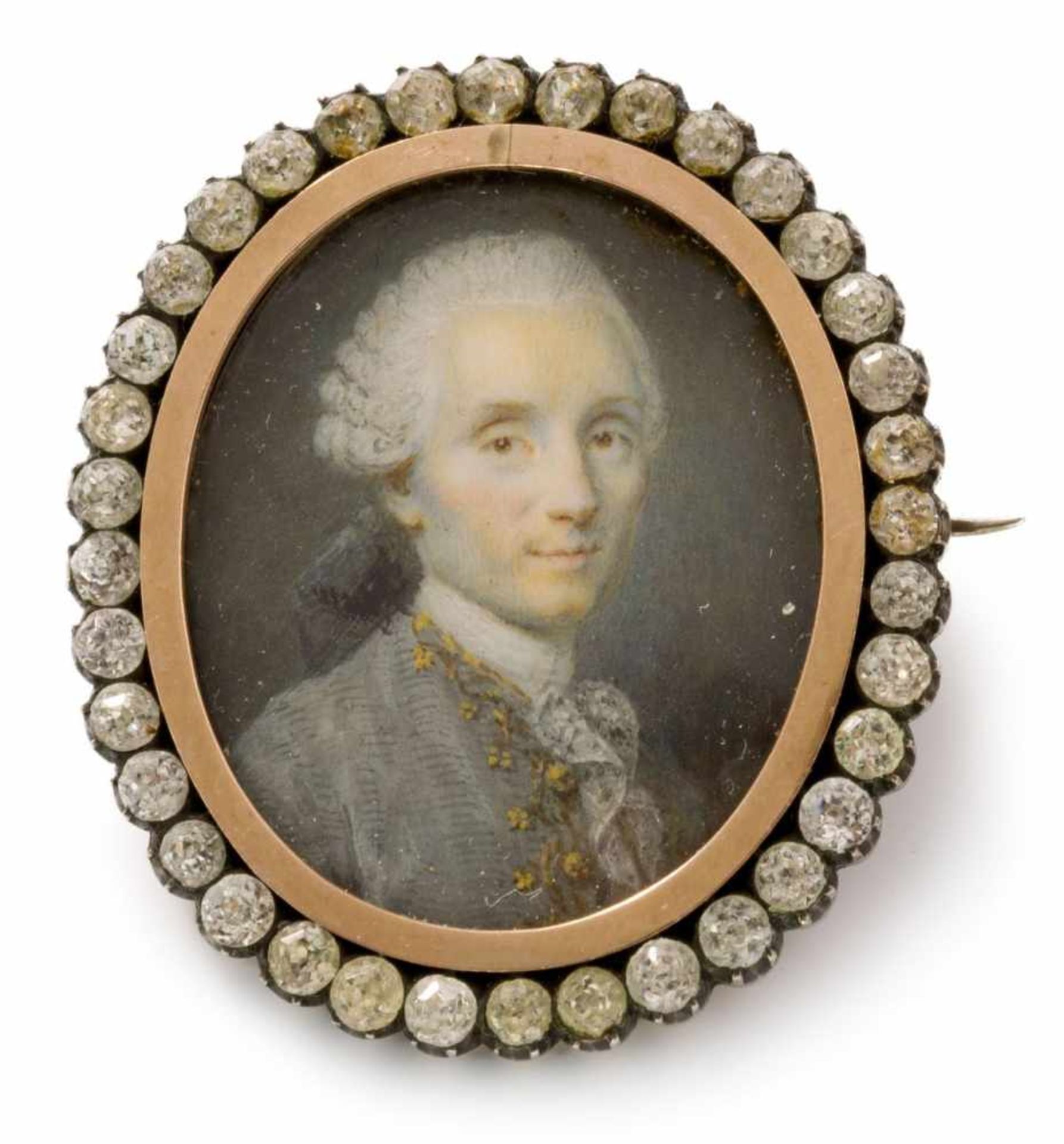 Englischer Miniaturst (um 1775/80) in der Art von John Smart Herrmit graugepuderter