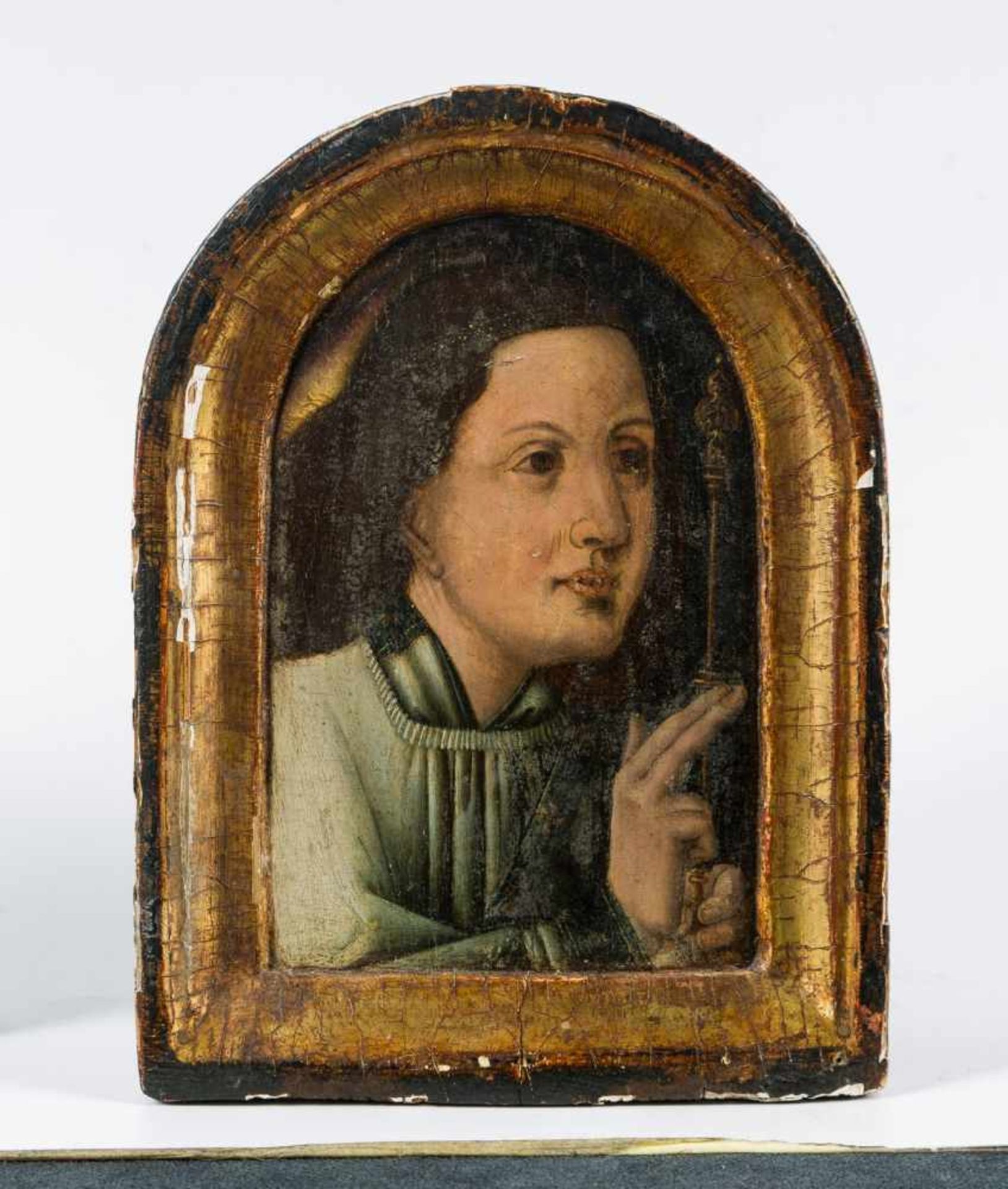 Unbekannter Maler (18. Jh. , nach niederländischem Vorbild d. 15. Jh. Segnender Engel.