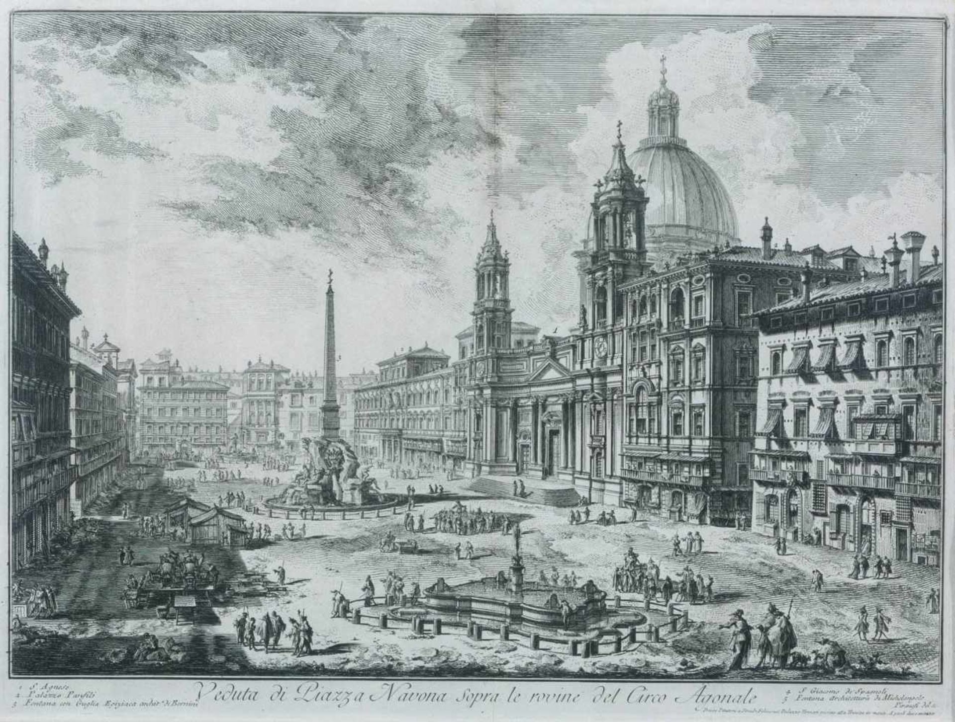 Piranesi, Giovanni Battista (Mogliano, Rom 1720-1778) Veduta di Piazza Navona sopra le rovine del