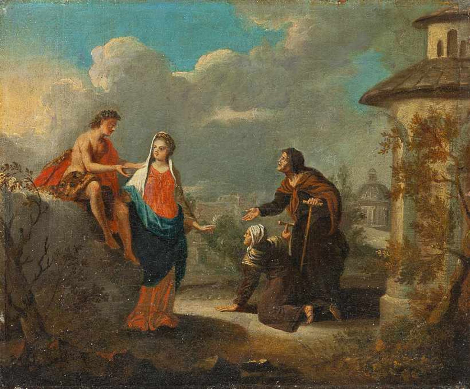 Tischbein, Anton (Haina, Hamburg 1720-1784) Apollon als Heilgottmit einer Sybille vor