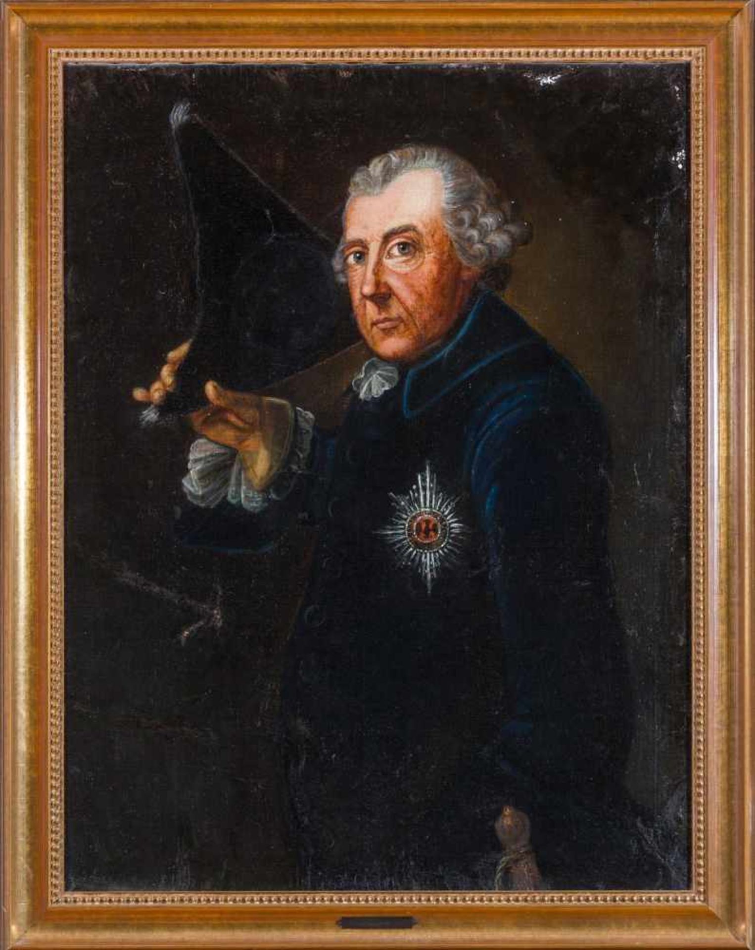 Franke, Johann Heinrich Christian (1738-1792) ,nachFriedrich der Große, mit Dreispitz