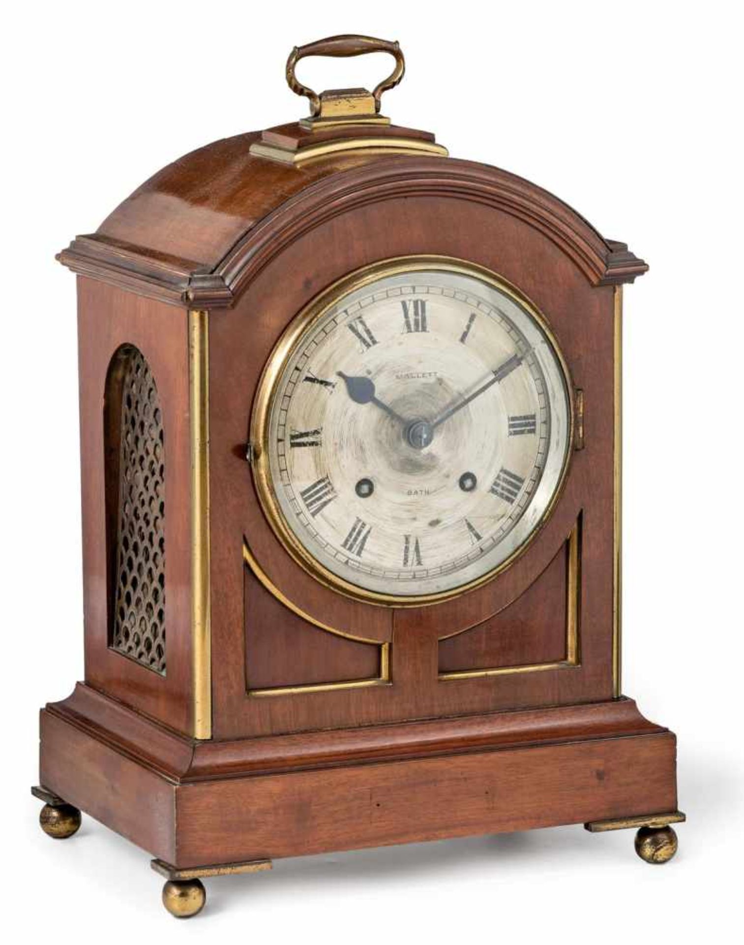 Bracket Clock "Mallet Bath"England, um 1900Mahagoni. Seitlich und hinten vergittertes