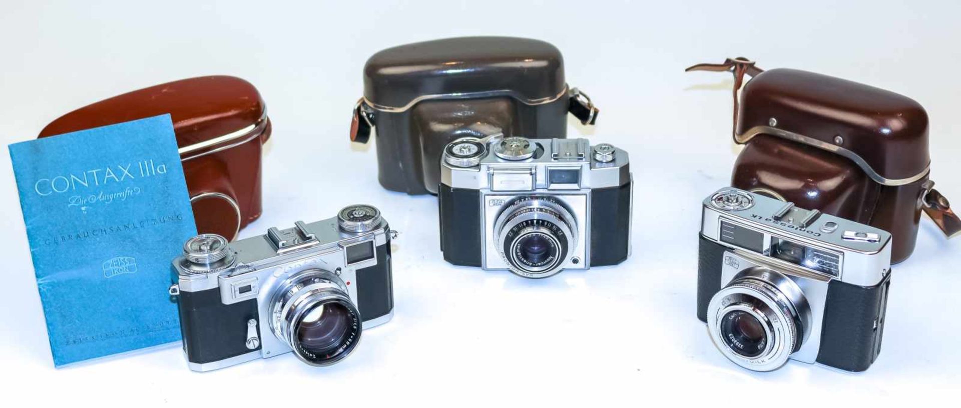 Contax IIIa Kleinbildkamera Um 1952/62Zeiss Ikon Stuttgart. Serien-Nr. B 99544. Objektiv Sonnar 1: