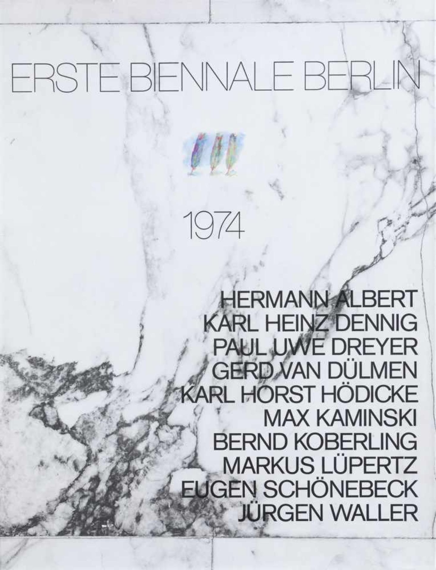 ERSTE BIENNALE BERLIN 1974Mappe mit 10 Arbeiten auf Papier (u.a. Aquarelle, Gouachen, Zeichnungen) - Bild 2 aus 4