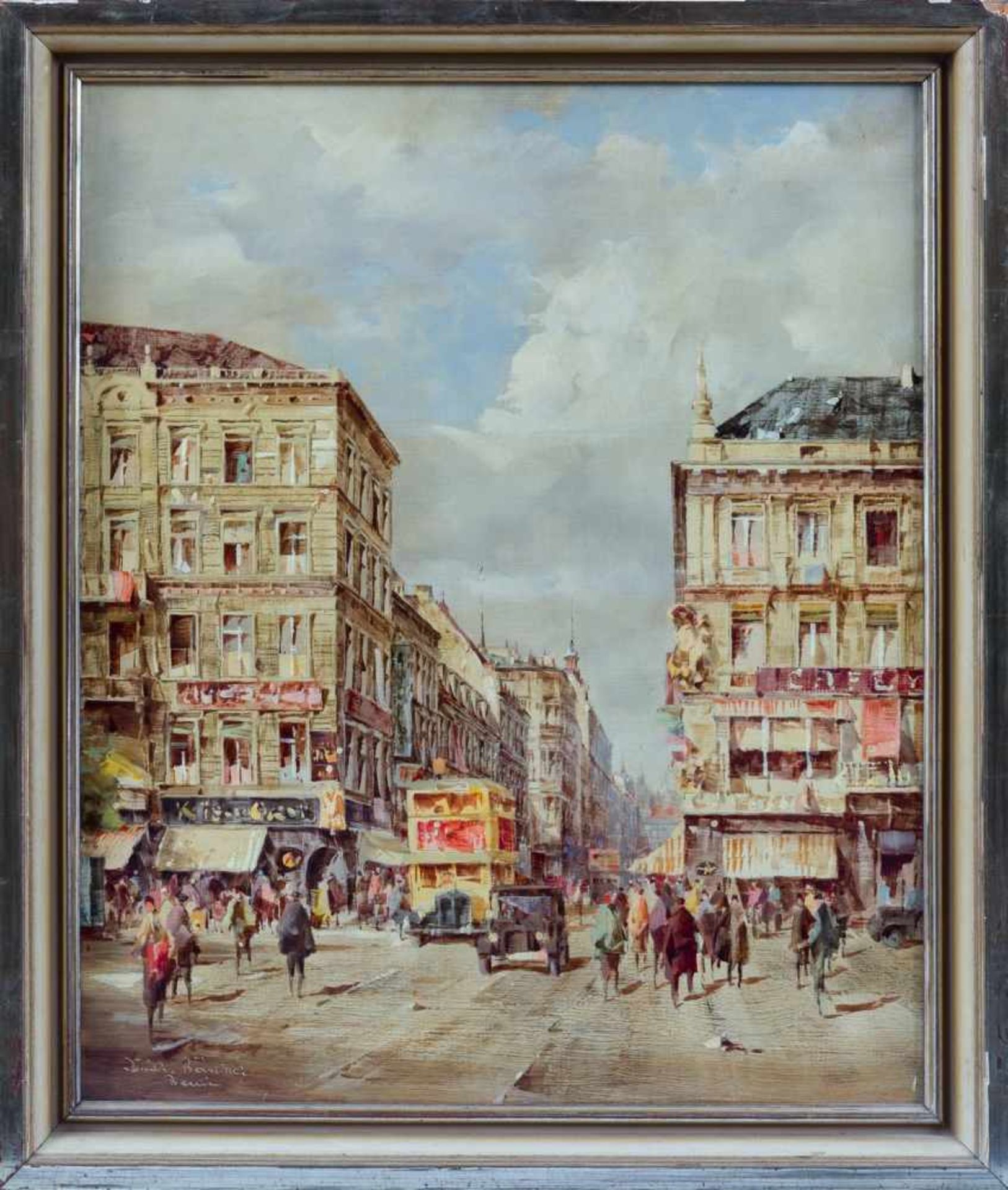 Bartsch, Reinhard (Berlin 1925-1990)Berlin, Unter den Linden,Ecke Friedrichstraße mit Café Bauer.