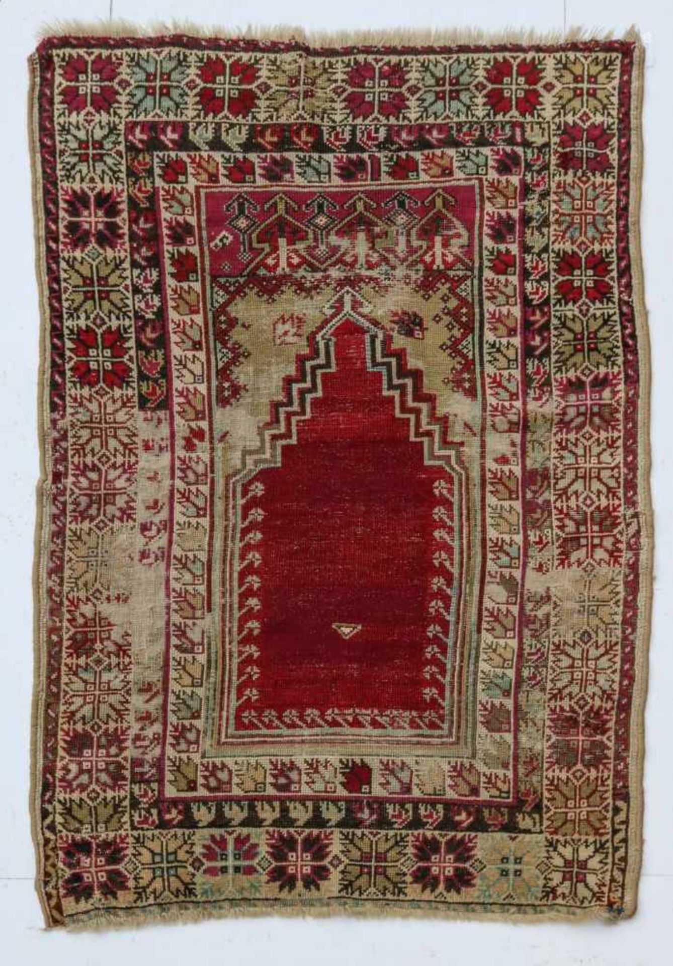 3 kleine TeppicheKl. Afghan Gr. ca. 151/98 cm Kl. Kasak Gr. ca. 152/97 cm (besch.) Anatol Gr. ca. - Bild 3 aus 3