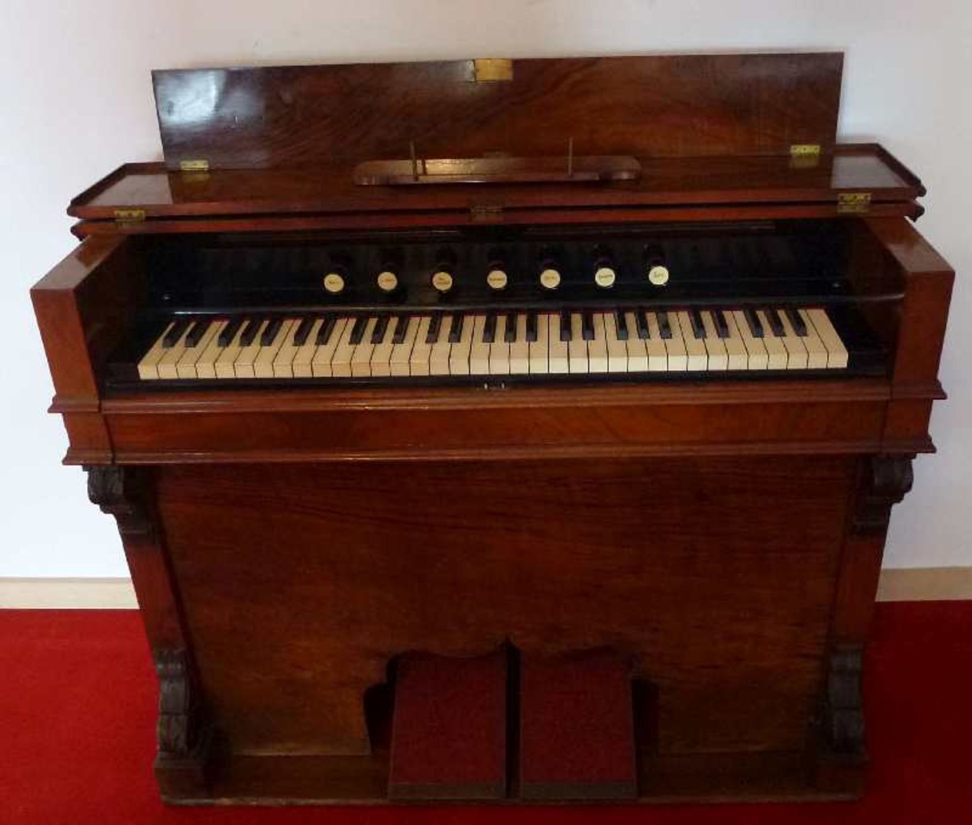 Zimmerharmonium, John G. Murdoch, London, um 1900 Palisander, schlichter Aufbau auf Konsolen, 5 - Bild 2 aus 3