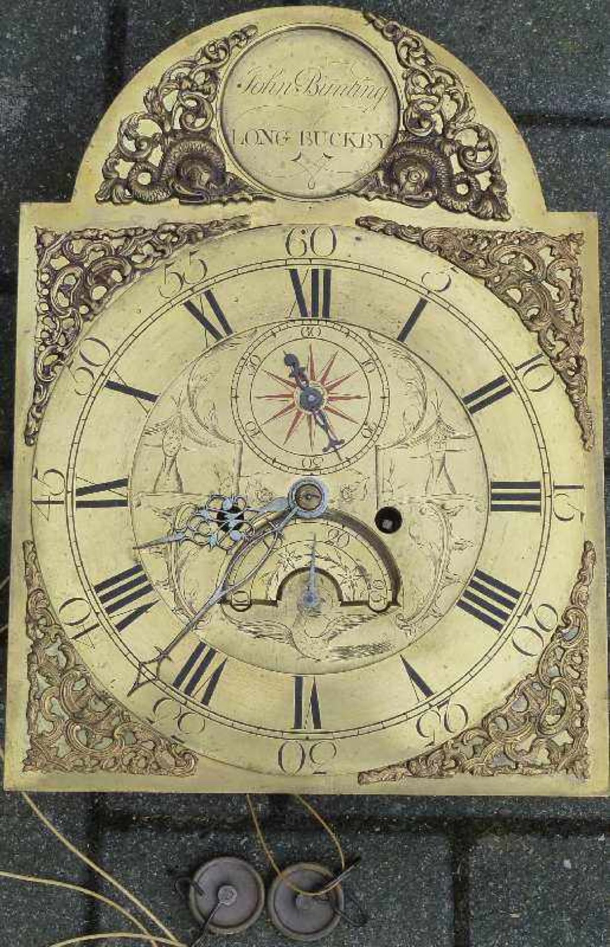 Englische Standuhr, um 1720,John Bunting, Long Buckby Eiche, schwarz lackiert, Chinoiserie-Dekor - Bild 2 aus 13