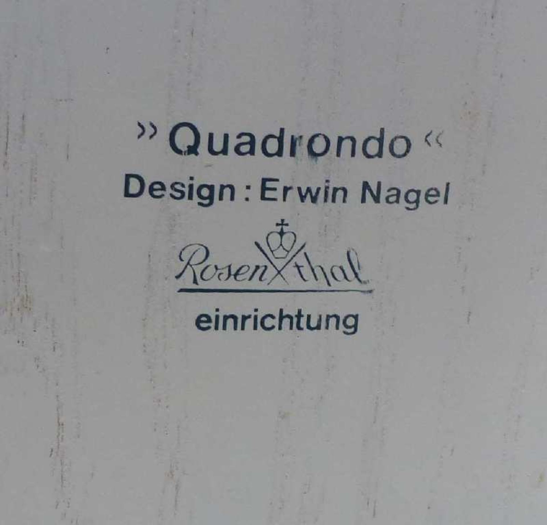 Designtisch Quadrondo, Erwin Nagel, Rosenthal Esche, weiß lackiert, zylindrischer Fuß, runde, - Image 2 of 4