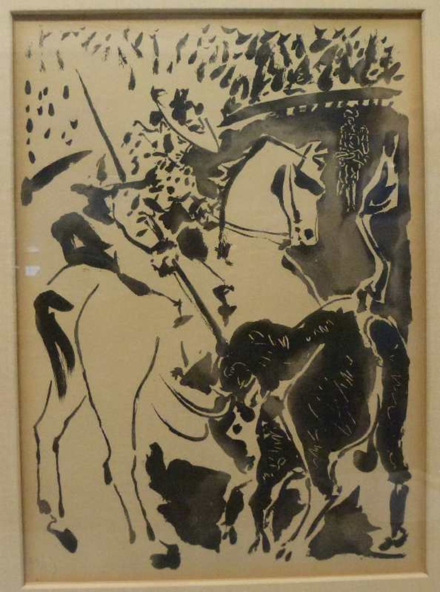 "Picador et taureau II", Pablo Picasso (1881-1973), 1964 Aquatinta aus "Le Carmen des Carmen"
