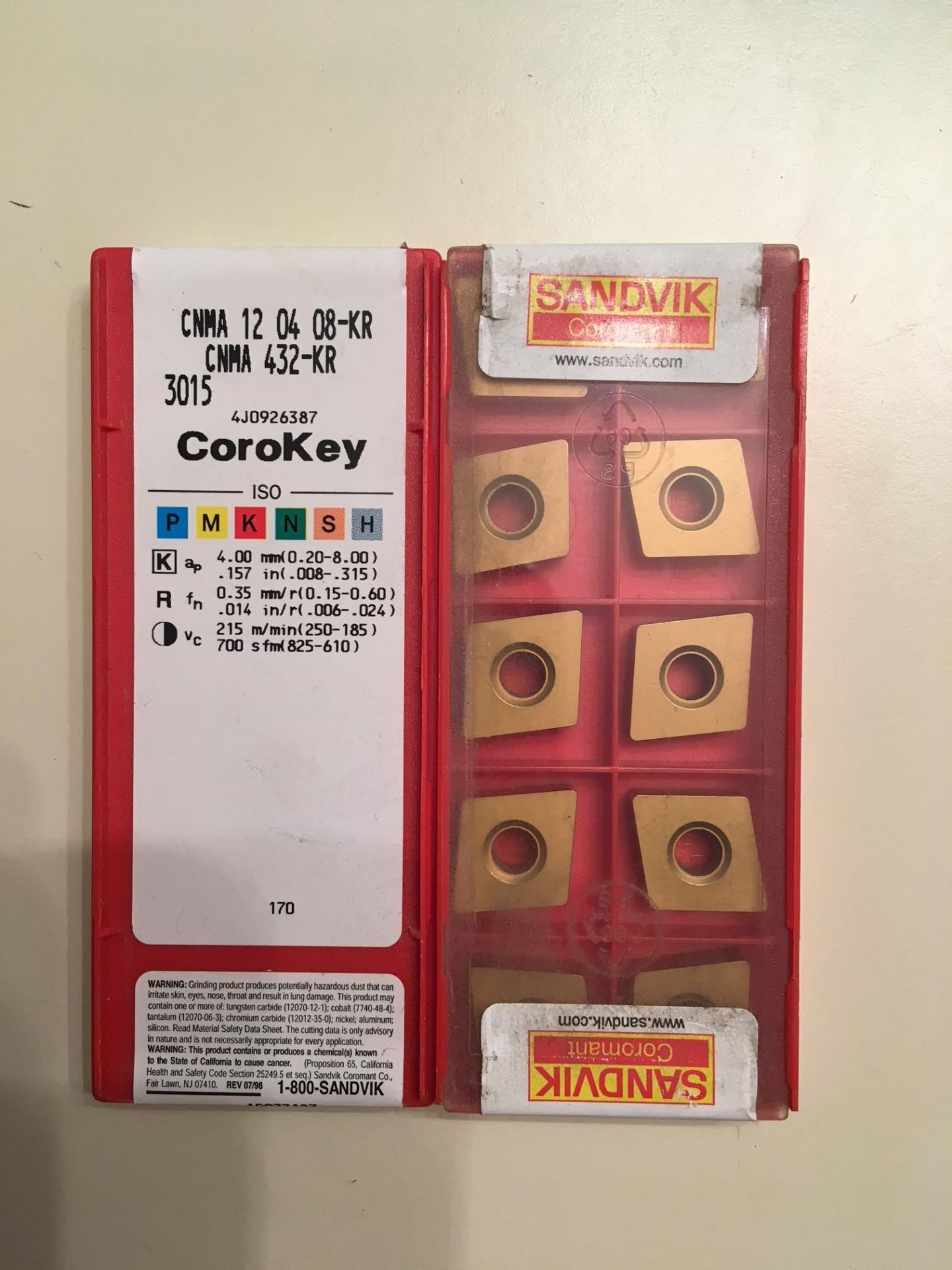 Lot of Carboloy, sandvik & Valenite Inserts