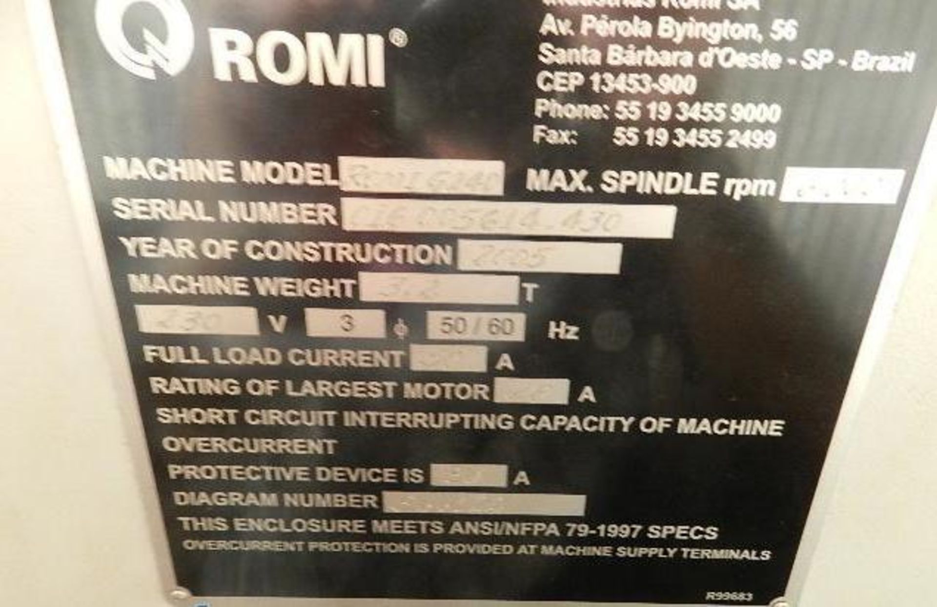 ROMI G240 CNC LATHE 2005 - Image 12 of 12